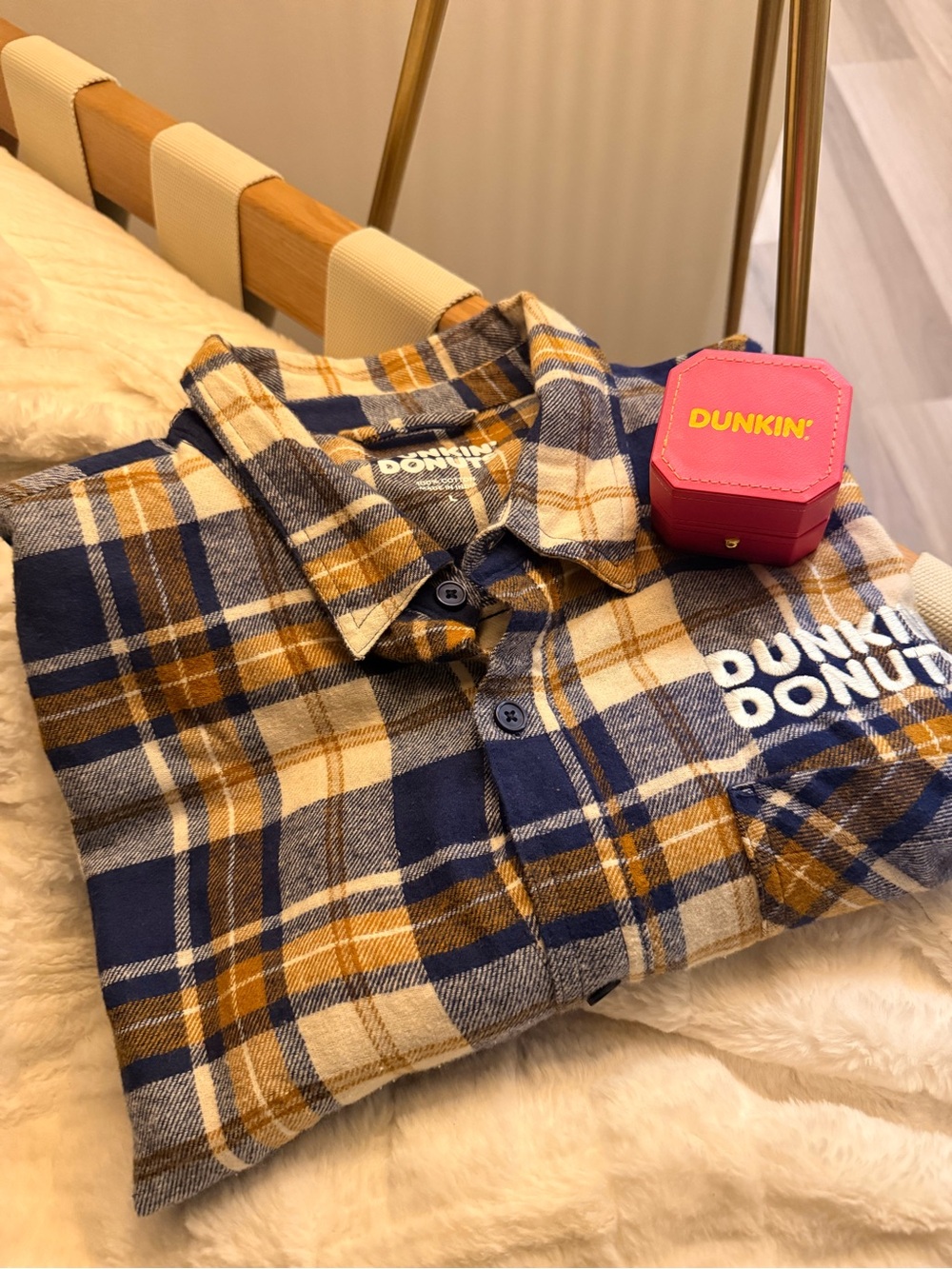 Limited Edition Dunkin Donuts Plaid Flannel